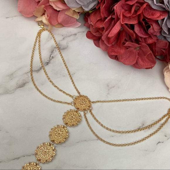 Bohemian Flower Coin Anklet Barefoot Sandals - Picture 8 of 16